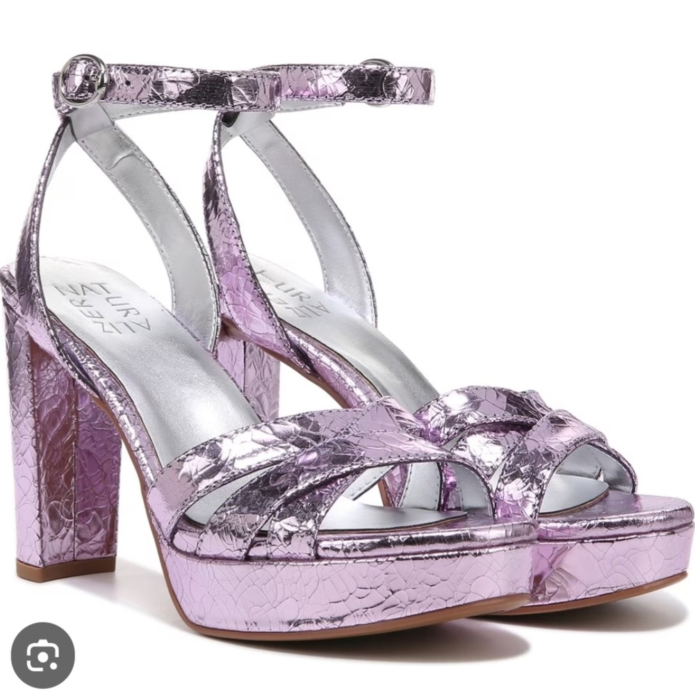 Naturalizer Shimmering Lavender Block Heels